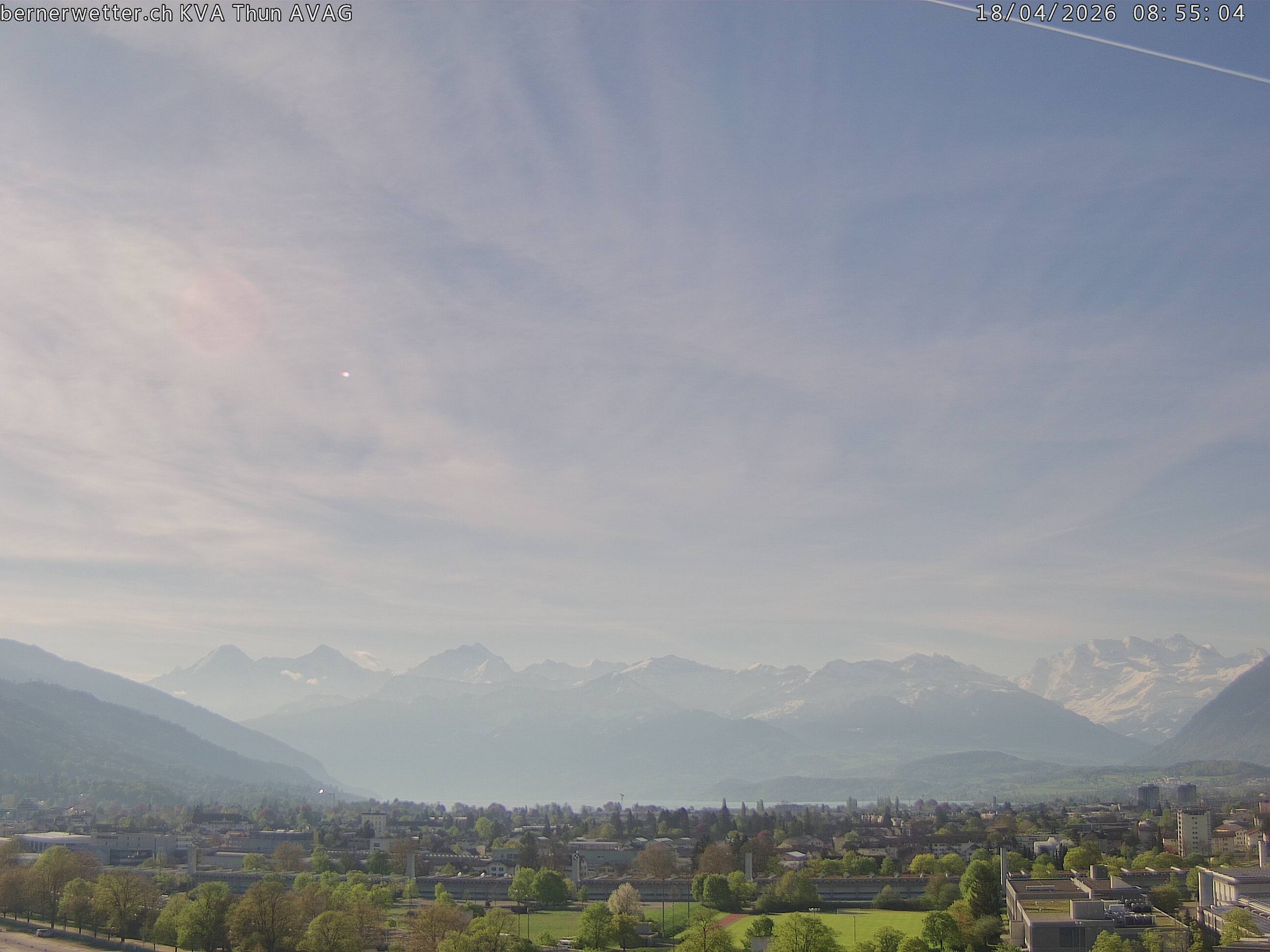 Wetterkamera in Thun, Sicht auf Berner Alpen und Jura