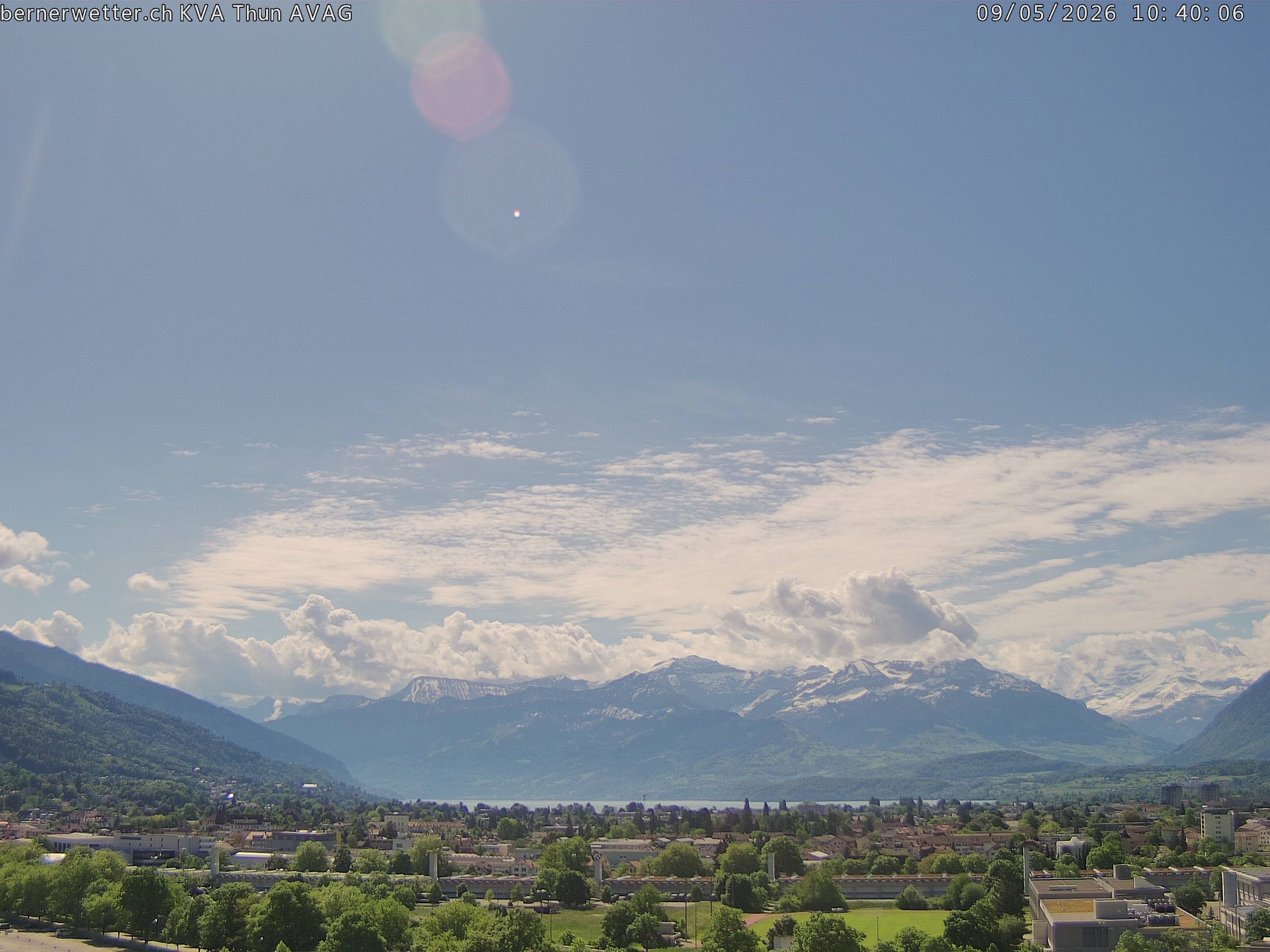 Wetterkamera in Thun, Sicht auf Berner Alpen und Jura