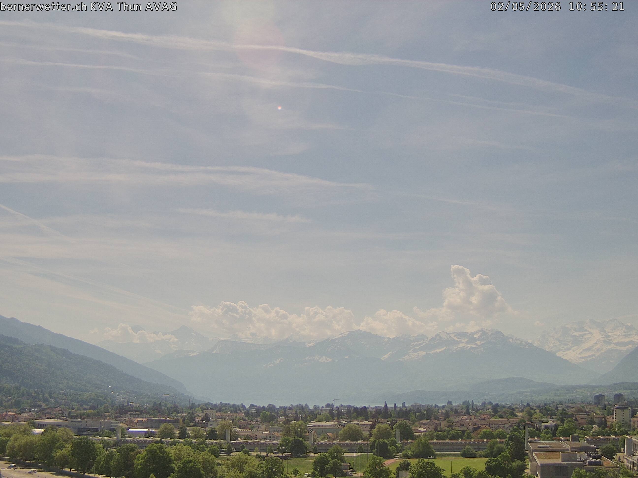 Wetterkamera in Thun, Sicht auf Berner Alpen und Jura