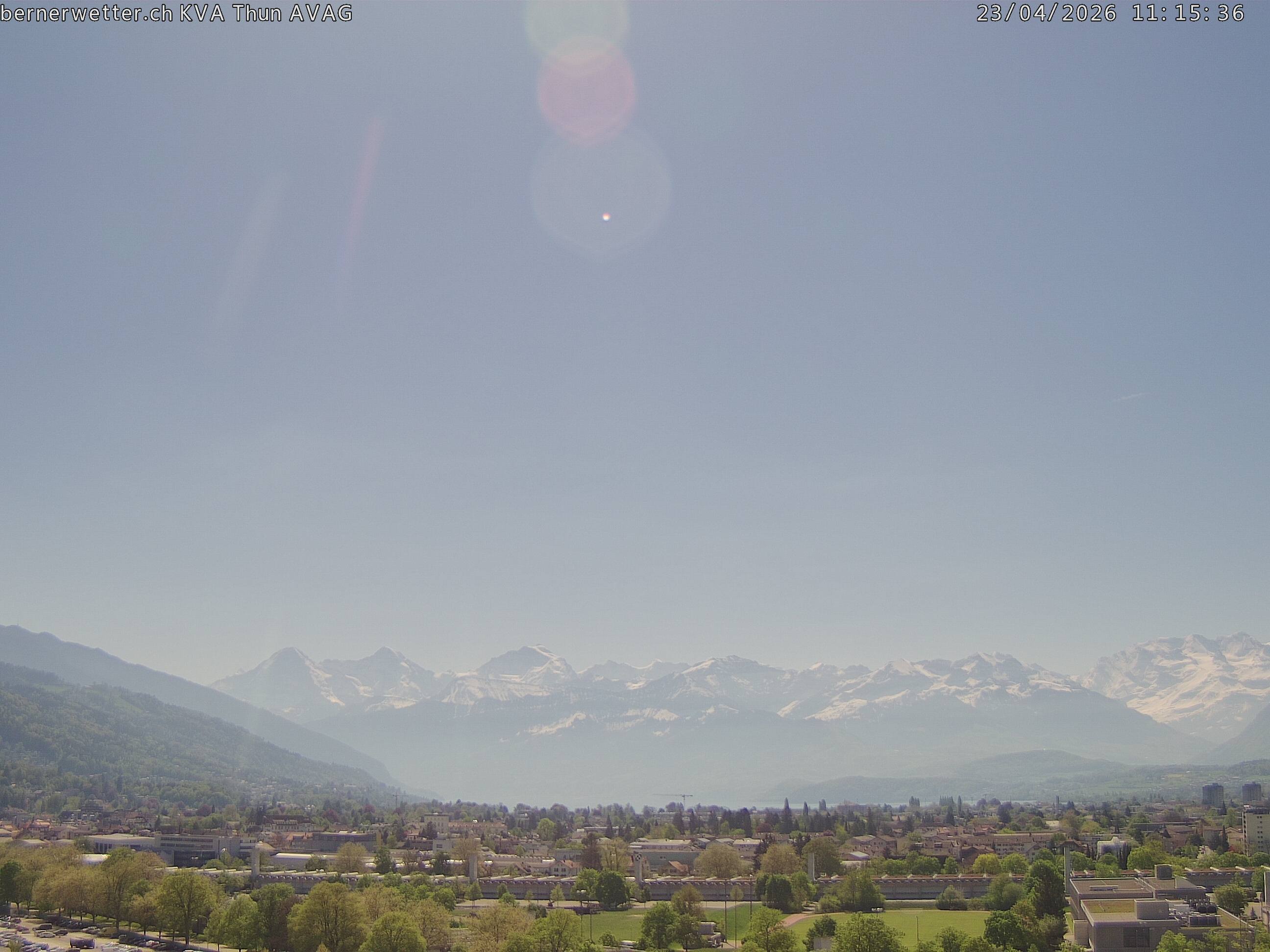 Wetterkamera in Thun, Sicht auf Berner Alpen und Jura