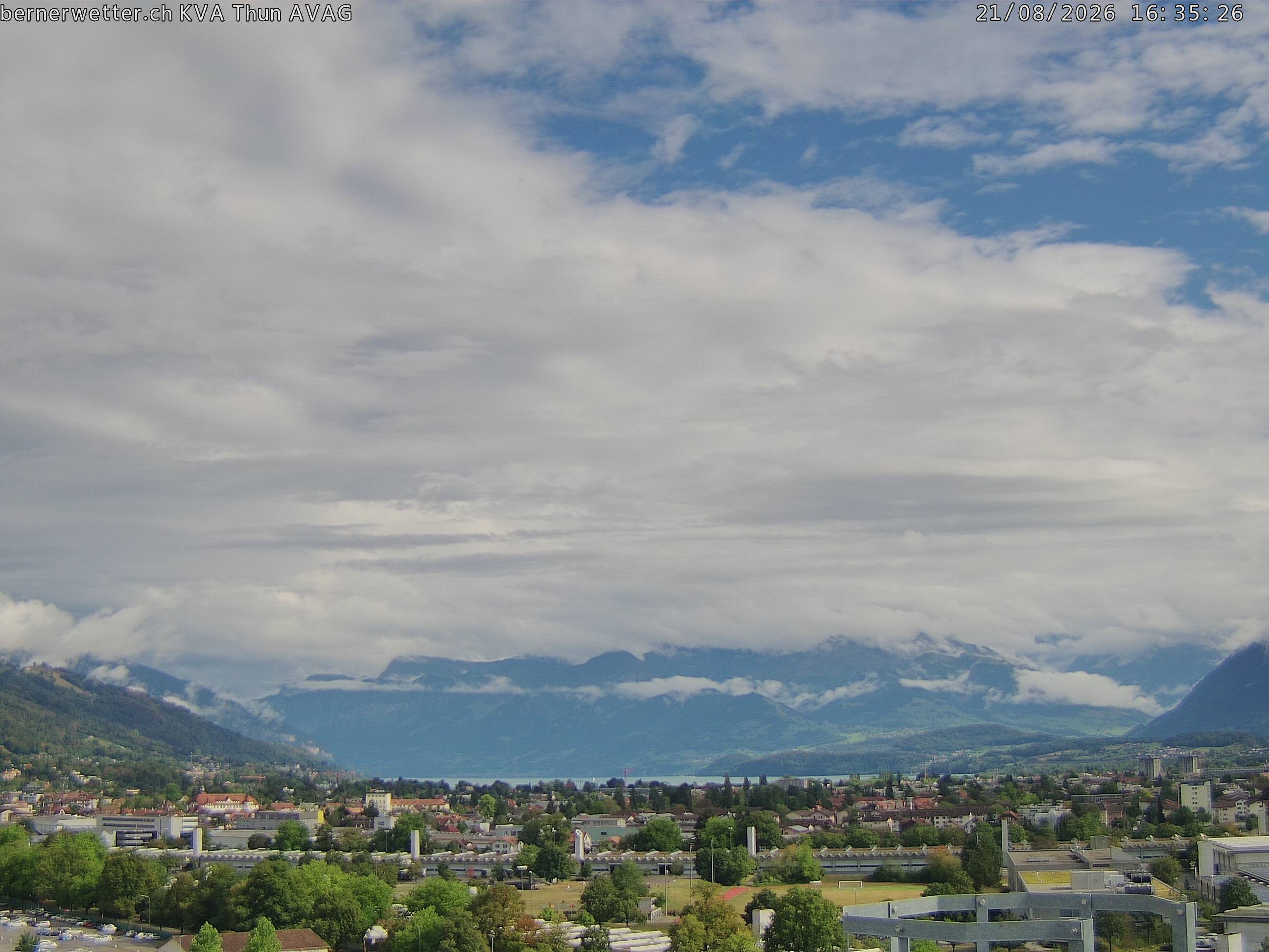 Wetterkamera in Thun, Sicht auf Berner Alpen und Jura