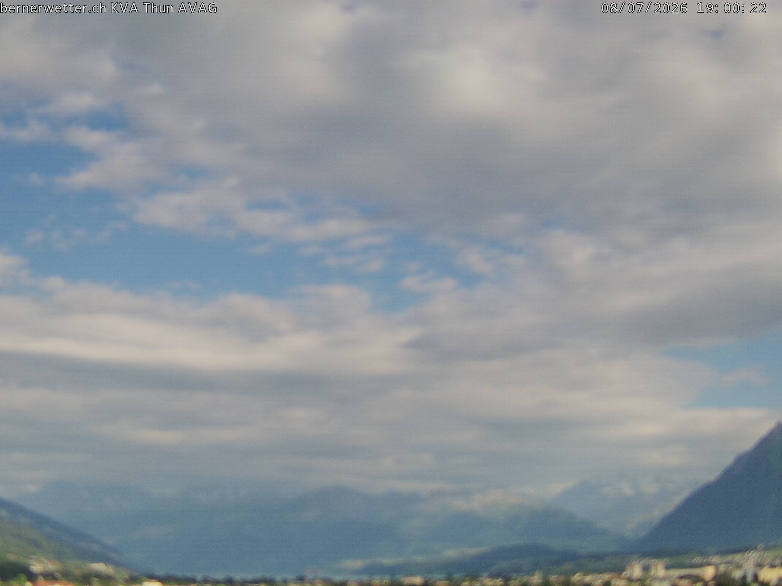 Wetterkamera in Thun, Sicht auf Berner Alpen und Jura