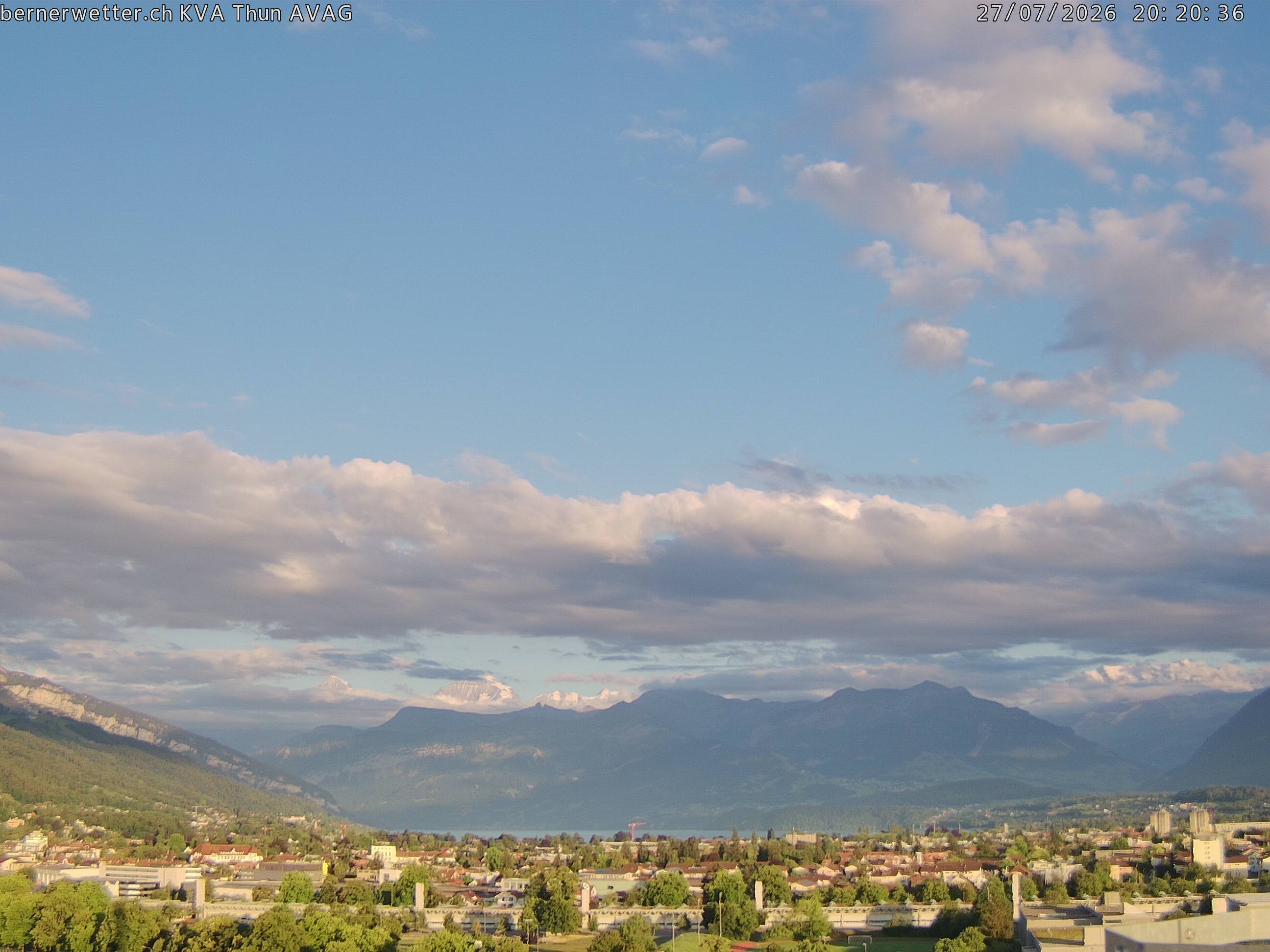 Wetterkamera in Thun, Sicht auf Berner Alpen und Jura